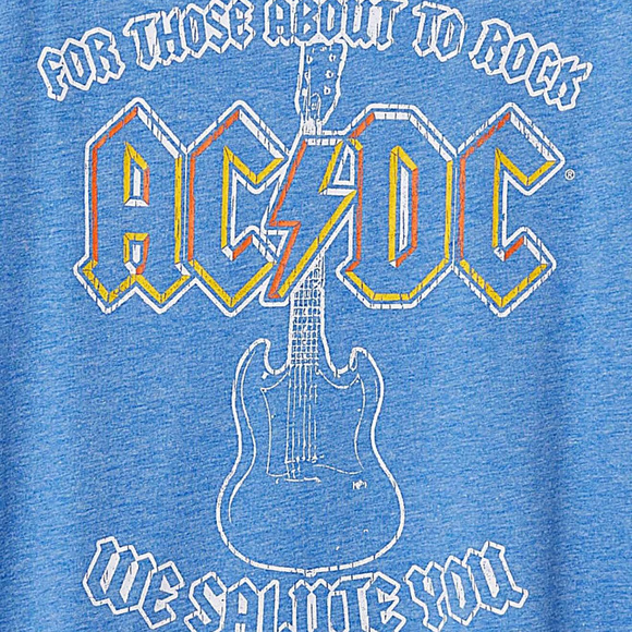 AC/DC For Those About to Rock Logo rock Official T-Shirt Boys 4-6 6-8 8-10 NWT - Picture 2 of 2